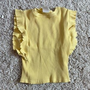 Zara | Yellow Cream Ribbed Top 🥰